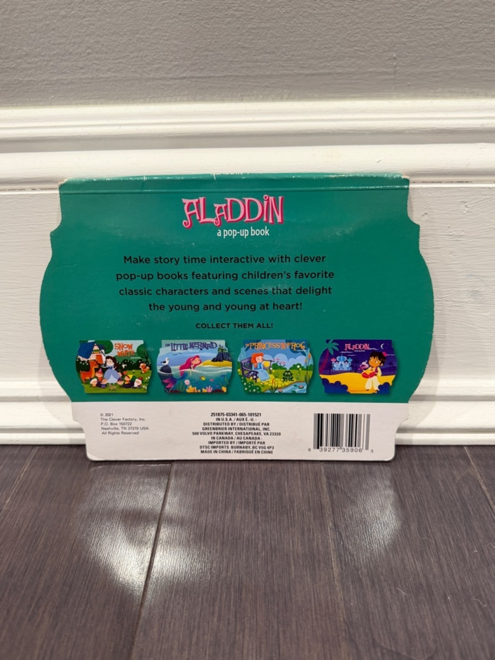 Disney Aladdin Pop-Up Hardcover Book - Purple and Yellow Kids Toddler - Picture 3 of 7